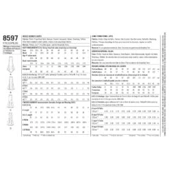 Simplicity Pattern 8597 Womens Special Occasion Skirts -Jaycotts Shop simplicity mermaid skirt pattern 8597 envelope back