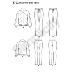 Simplicity Pattern 8702 Track Jacket 13 Simplicity Pattern 8702 Track Jacket -Jaycotts Shop simplicity mimi g track suit athleisure pattern 8702 front back views