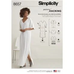 Simplicity Pattern 8657 Caftan With Options For Design-hacking -Jaycotts Shop simplicity pattern hack pattern 8657 envelope front