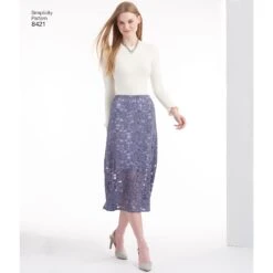 Simplicity Pattern 8421 Skirts In Three Lengths With Hem Variations -Jaycotts Shop simplicity skirts aline skirt easy miss pattern 8421 AV3