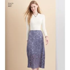 Simplicity Pattern 8421 Skirts In Three Lengths With Hem Variations -Jaycotts Shop simplicity skirts aline skirt easy miss pattern 8421 AV4