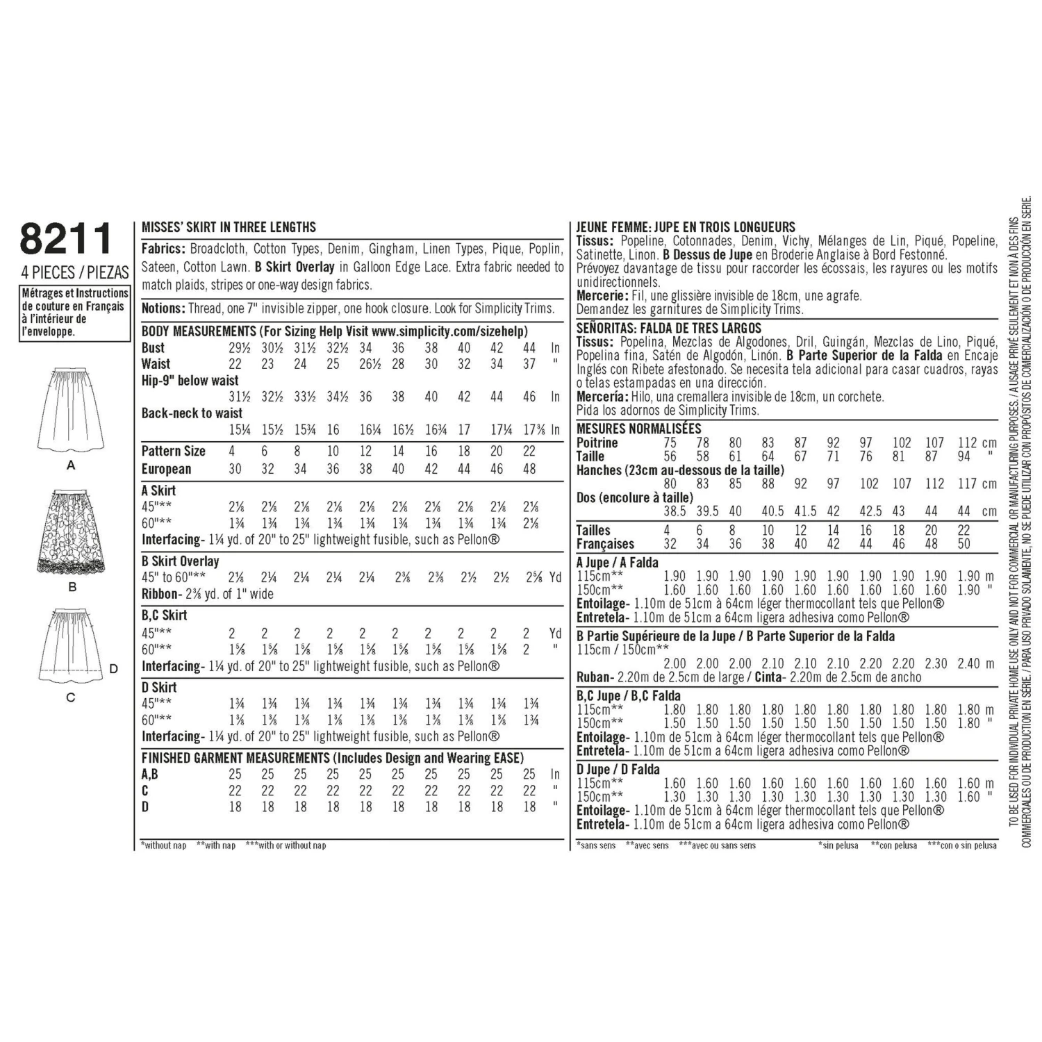 Simplicity Pattern 8211 Misses' Dirndl Skirts 5 Simplicity Pattern 8211 Misses' Dirndl Skirts - Image 5