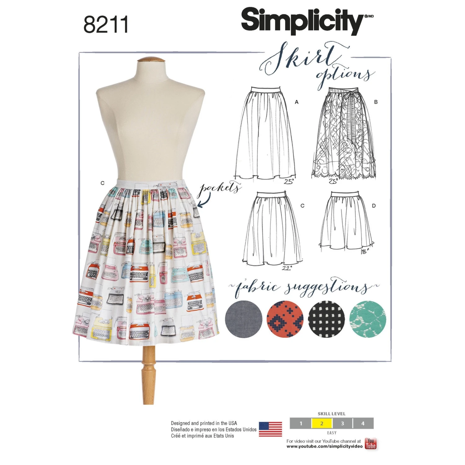 Simplicity Pattern 8211 Misses' Dirndl Skirts 2 Simplicity Pattern 8211 Misses' Dirndl Skirts - Image 2