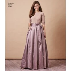 Simplicity Pattern 8743 Pleated Multi Length Skirt