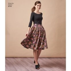 Simplicity Pattern 8743 Pleated Multi Length Skirt -Jaycotts Shop simplicity special occasion pleated skirt pattern 8743 AV3