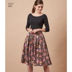 Simplicity Pattern 8743 Pleated Multi Length Skirt -Jaycotts Shop simplicity special occasion pleated skirt pattern 8743 AV4