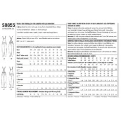 Simplicity Pattern 8855 Misses' Knit Overalls Sewing Pattern -Jaycotts Shop simplicity swoveralls indie fashion pattern S8855 envelope back