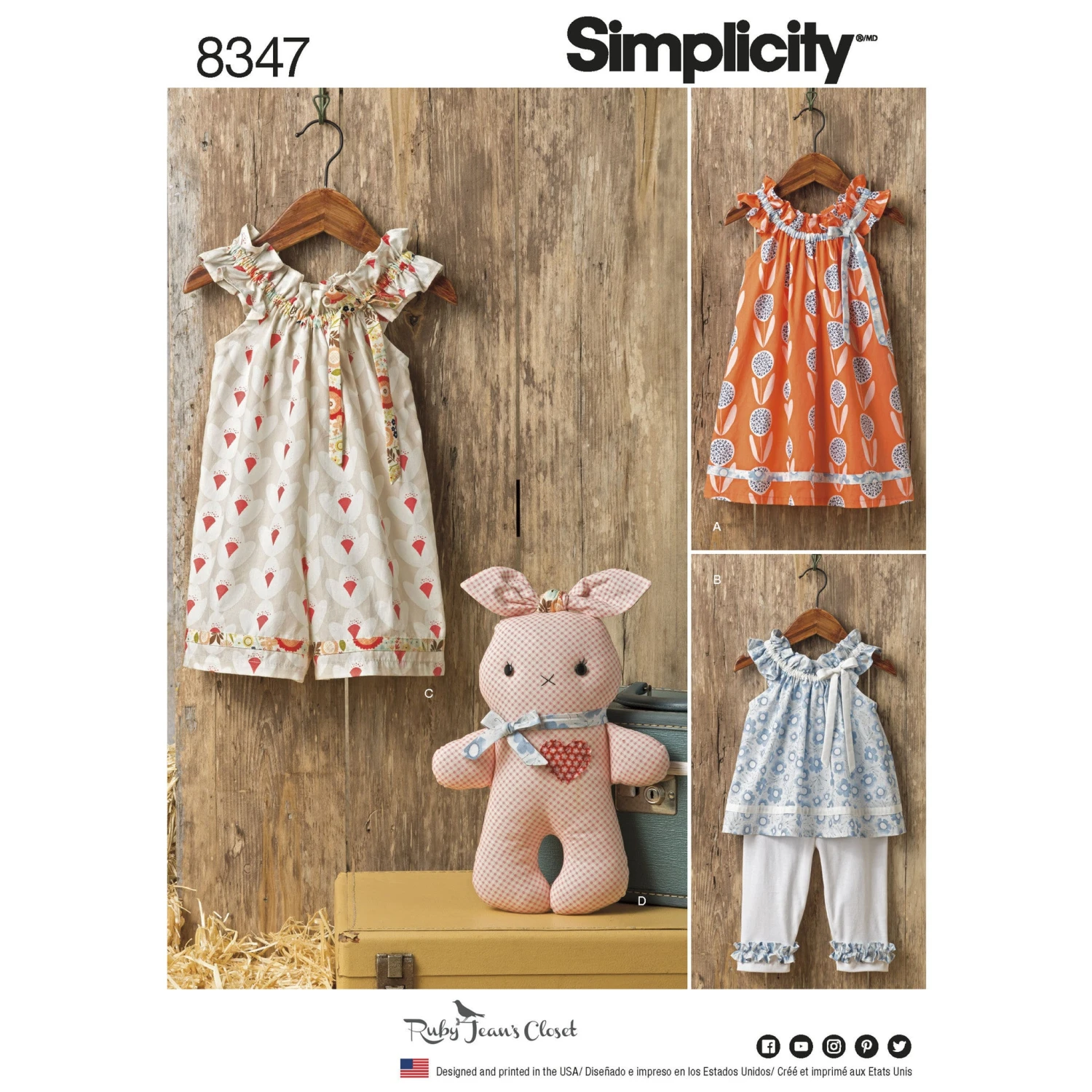 Simplicity Pattern 8347 Toddlers Dress Top And Knit Capris 2 Simplicity Pattern 8347 Toddlers Dress Top And Knit Capris - Image 2