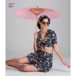 Simplicity Pattern 8654 Vintage Short Sleeved Top