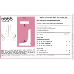 Simplicity Pattern 5555 Wrap And Tie Halter -Jaycotts Shop simplicity vintage halter top pattern 5555 envelope back