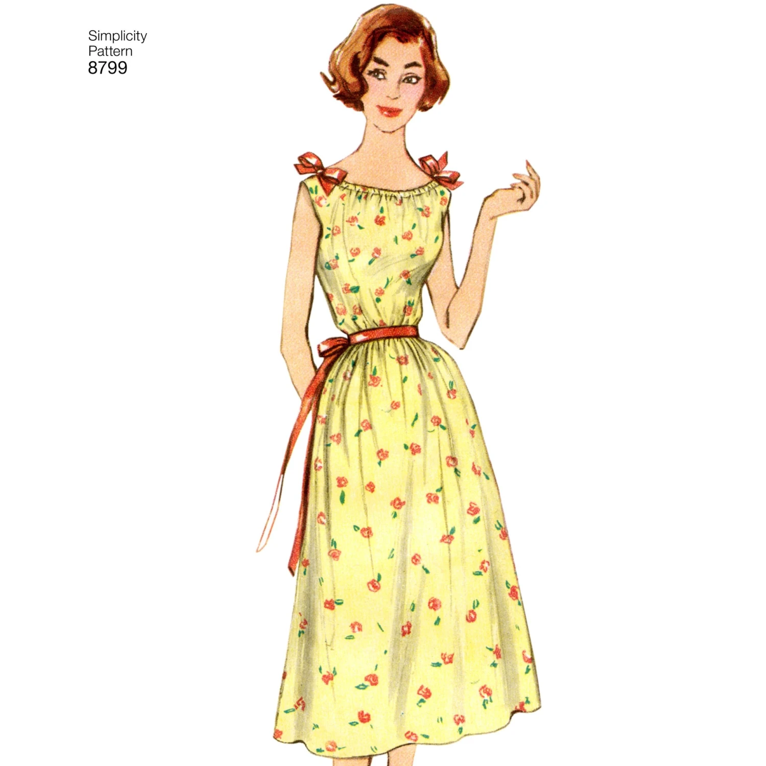 Simplicity Pattern 8799 Simple To Make 1950s Gowns 1 Simplicity Pattern 8799 Simple To Make 1950s Gowns