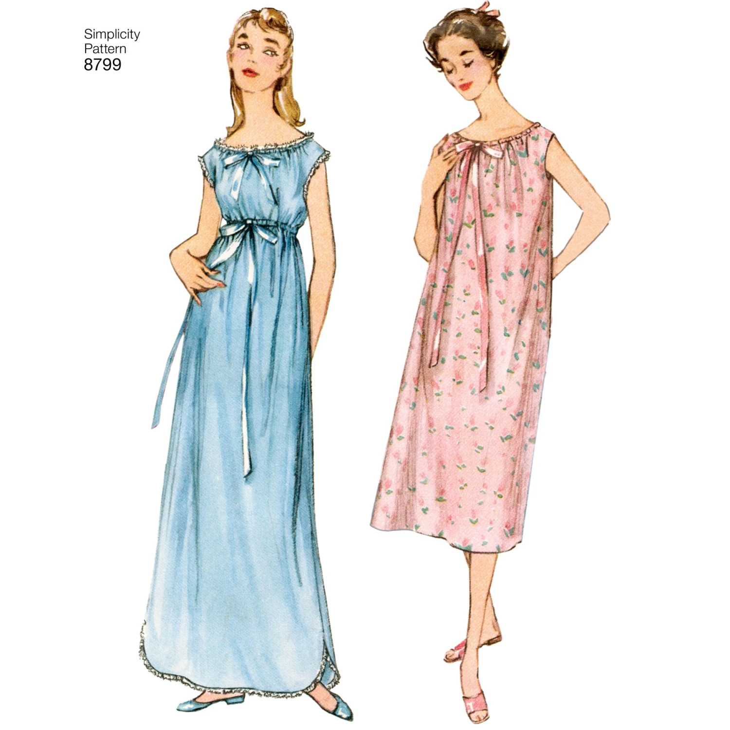 Simplicity Pattern 8799 Simple To Make 1950s Gowns 3 Simplicity Pattern 8799 Simple To Make 1950s Gowns - Image 3