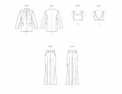 Vogue Sewing Pattern 1960 Misses’ Jacket, Knit Top And Pants 16 Vogue Sewing Pattern 1960 Misses’ Jacket, Knit Top And Pants -Jaycotts Shop v1960 line art